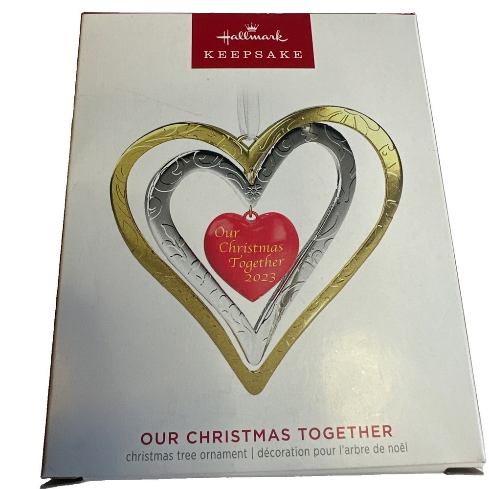 Hallmark "Our Christmas Together"Keepsake Metal Heart Tree Ornament 2023 NEW